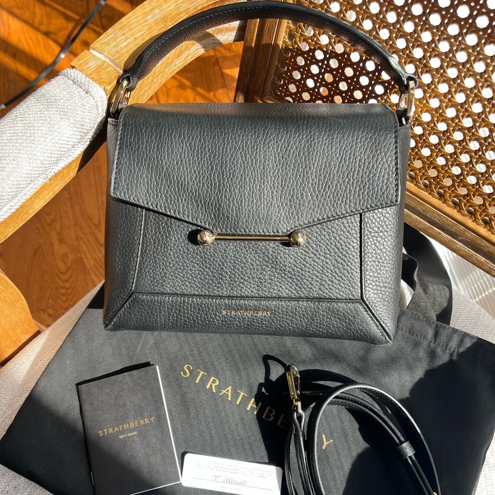 Strathberry Black Mosaic Bag